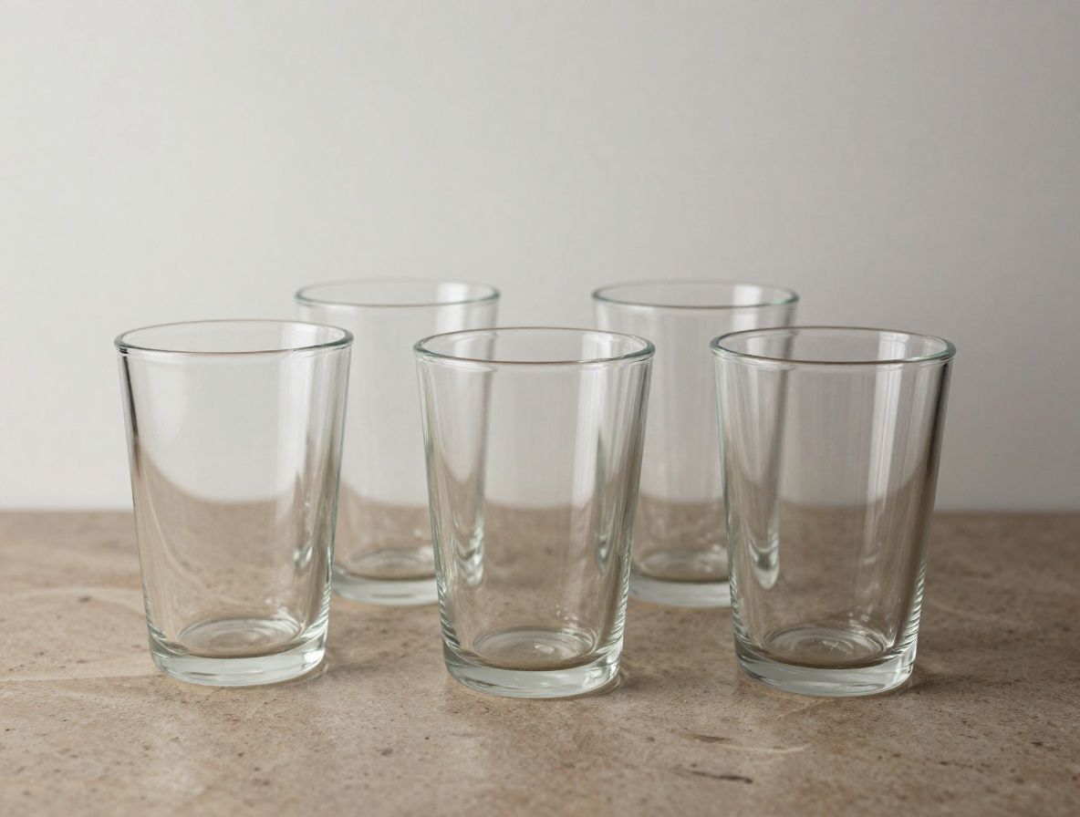 Ordentlich arrangierte Kosmetikbehälter aus Milchglas auf einem Marmor-Badezimmersims, sanftes Morgenlicht, ruhige und klare Atmosphäre ohne Markenlogos